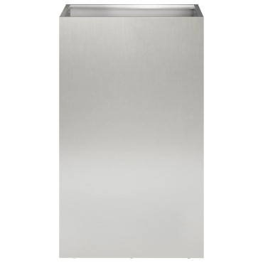 vidaXL Γλάστρα Κήπου 2 τμχ. Ασημί 30 x 30 x 50 cm Ανοξείδωτο Ατσάλι