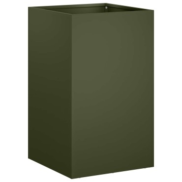 vidaXL Γλάστρα Κήπου Λαδί 40 x 40 x 50 cm Ψυχρής έλασης χάλυβας