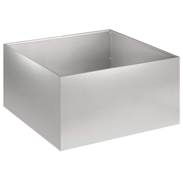 vidaXL Γλάστρα Κήπου Ασημί 40 x 40 x 30 cm Ανοξείδωτο Ατσάλι