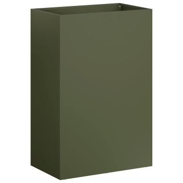 vidaXL Γλάστρα Κήπου Λαδί 50 x 30 x 75 εκ Ψυχρής έλασης χάλυβας