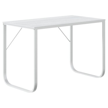vidaXL Γραφείο Υπολογιστή Λευκό 110x60x73cm από Μοριοσανίδα 1 τεμ.