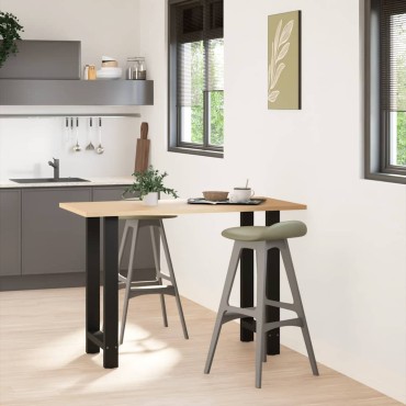vidaXL Πόδια Τραπεζιού Μπαρ 2 τεμ. Μαύρα 40x(90-91)cm Ατσάλι