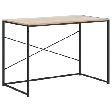 vidaXL Γραφείο Υπολογιστή Μαύρο 110x60x70cm Επεξεργασμένο Ξύλο 1 τεμ.