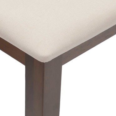 Πάγκος vidaXL Καφέ μασίφ ξύλο καουτσούκ 110x30x46,5 cm
