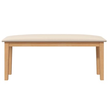 Πάγκος vidaXL μασίφ ξύλο καουτσούκ 110x30x46,5 cm