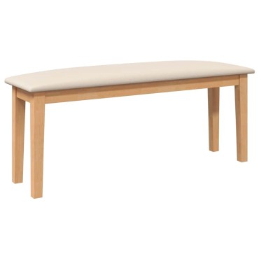 Πάγκος vidaXL μασίφ ξύλο καουτσούκ 110x30x46,5 cm