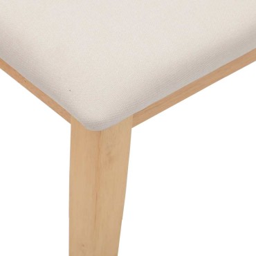 Πάγκος vidaXL μασίφ ξύλο καουτσούκ 110x30x46,5 cm