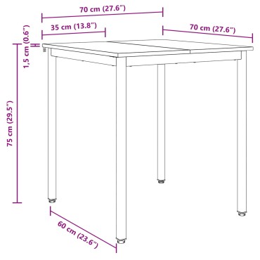 vidaXL Τραπεζαρίες 70x70x75cm Επεξεργασμένο Ξύλο Sonoma Δρυς