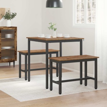 vidaXL Τραπεζαρίες 70x70x75cm Επεξεργασμένο Ξύλο Παλαιωμένο ξύλο