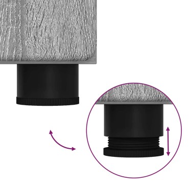 vidaXL Σετ Επίπλων Μπάνιου TULUM 3 τεμ. Γκρίζο Σονομα 60x34x63 εκ