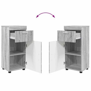vidaXL Σετ Επίπλων Μπάνιου TULUM 5 τεμ. Γκρίζο Σονομα 60x34x63 εκ