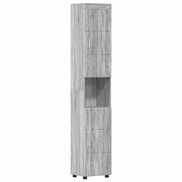 vidaXL Σετ Επίπλων Μπάνιου TULUM 5 τεμ. Γκρίζο Σονομα 60x34x63 εκ