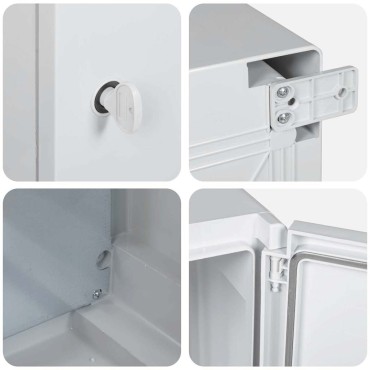 vidaXL Ντουλάπι Ελέγχου Γκρι 32 x 13 x 30 εκ ΑΒΣ Πλαστικό