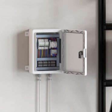 vidaXL Ντουλάπι Ελέγχου Γκρι 32 x 15 x 35 εκ ΑΒΣ Πλαστικό