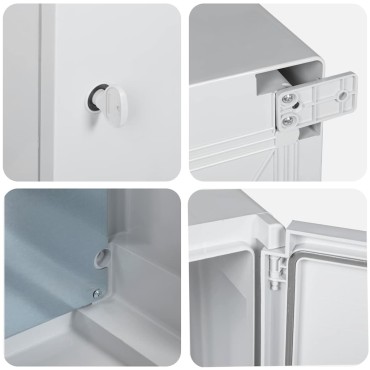 vidaXL Ντουλάπι Ελέγχου Γκρι 32 x 15 x 35 εκ ΑΒΣ Πλαστικό