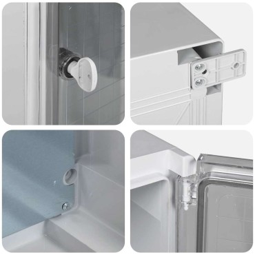 vidaXL Ντουλάπι Ελέγχου Γκρι 32 x 13 x 30 εκ ΑΒΣ Πλαστικό