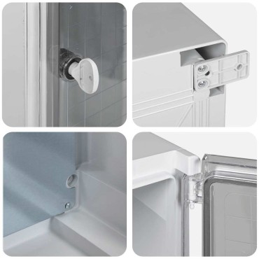 vidaXL Ντουλάπι Ελέγχου Γκρι 32 x 15 x 35 εκ ΑΒΣ Πλαστικό