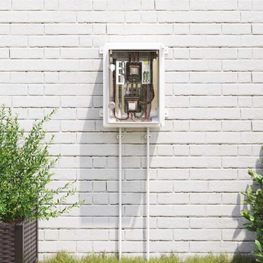 vidaXL Ντουλάπι Ελέγχου Γκρι 37 x 19,5 x 40 εκ ΑΒΣ Πλαστικό
