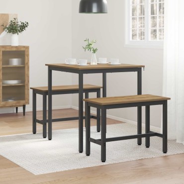 vidaXL Τραπεζαρίες 70x70x75cm Επεξεργασμένο Ξύλο Artisan Δρυς