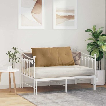 vidaXL Μαξιλάρι Πλάτης Καφέ 100 x 50 cm Υφασμάτινο Κορντουρά