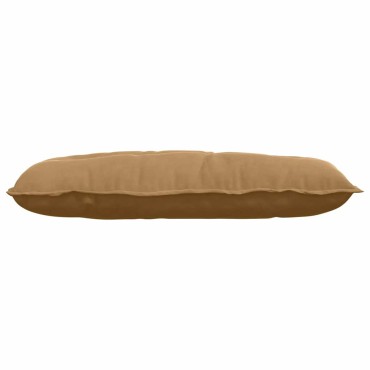 vidaXL Μαξιλάρι Πλάτης Καφέ 100 x 50 cm Υφασμάτινο Κορντουρά