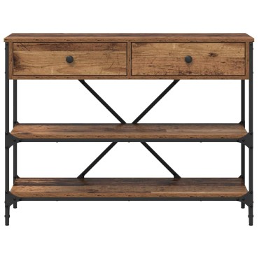 vidaXL Τραπέζι κονσόλας με συρτάρι Καφέ 100x34,5x75cm ξύλο 1 τεμ.