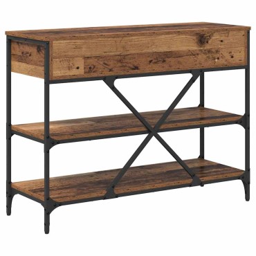vidaXL Τραπέζι κονσόλας με συρτάρι Καφέ 100x34,5x75cm ξύλο 1 τεμ.