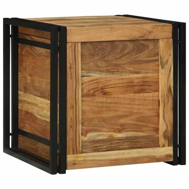 vidaXL Κουτί αποθήκευσης Καφέ και Μαύρο 50x50x50cm