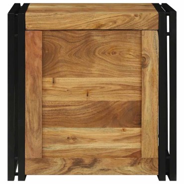 vidaXL Κουτί αποθήκευσης Καφέ και Μαύρο 50x50x50cm