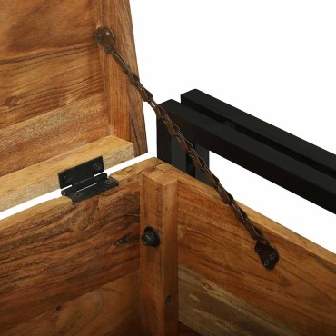 vidaXL Κουτί αποθήκευσης Καφέ και Μαύρο 50x50x50cm