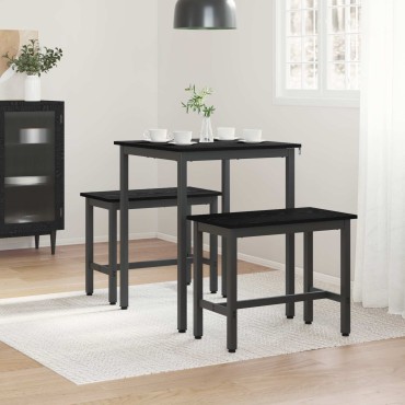 vidaXL Τραπεζαρίες 60x60x75cm Επεξεργασμένο Ξύλο Μαύρη Δρυς