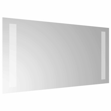 vidaXL Καθρέφτης μπάνιου LED Διαφανές 40 x 20 cm σκληρυμένο γυαλί