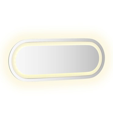 vidaXL Καθρέφτης μπάνιου LED Διαφανές 40 x 15 cm σκληρυμένο γυαλί