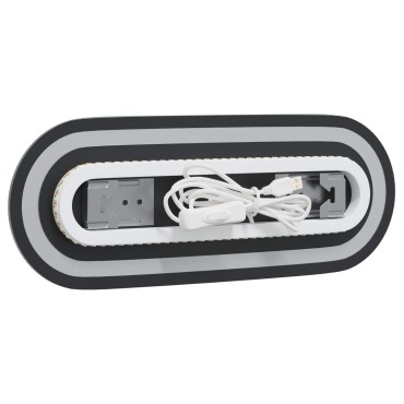 vidaXL Καθρέφτης μπάνιου LED Διαφανές 40 x 15 cm σκληρυμένο γυαλί