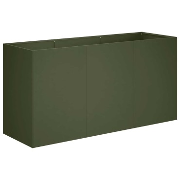 vidaXL Γλάστρα Κήπου Λαδί 120 x 40 x 60 εκ Ψυχρής έλασης χάλυβας