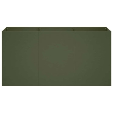 vidaXL Γλάστρα Κήπου Λαδί 120 x 40 x 60 εκ Ψυχρής έλασης χάλυβας