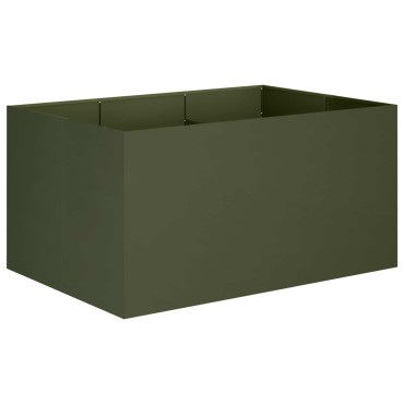 vidaXL Γλάστρα Κήπου Λαδί 120 x 80 x 60 εκ Ψυχρής έλασης χάλυβας