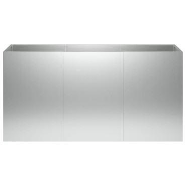 vidaXL Γλάστρα Κήπου Ασημί 120 x 40 x 60 εκ Γαλβανισμένος Χάλυβας
