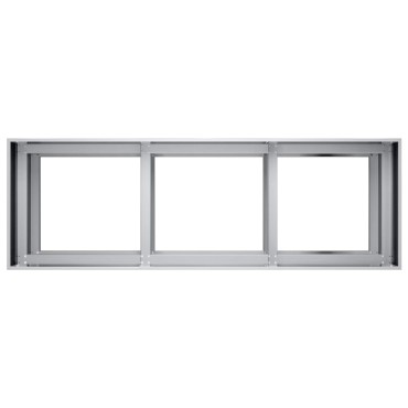 vidaXL Γλάστρα Κήπου Ασημί 120 x 40 x 60 εκ Γαλβανισμένος Χάλυβας