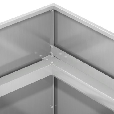 vidaXL Γλάστρα Κήπου Ασημί 120 x 40 x 60 εκ Γαλβανισμένος Χάλυβας