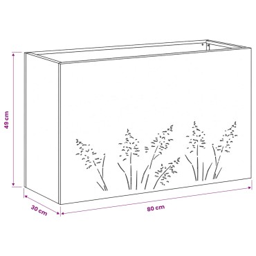 vidaXL Γλάστρα Κήπου 2 τμχ. Ασημί 80 x 30 x 49 εκ Ανοξείδωτο Ατσάλι