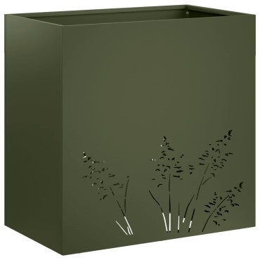 vidaXL Γλάστρα Κήπου Λαδί 50 x 30 x 49 εκ Ψυχρής έλασης χάλυβας