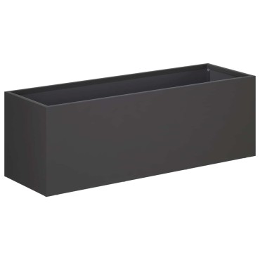vidaXL Γλάστρα Κήπου Μαύρο 60 x 20 x 20 εκ. Ψυχρής έλασης χάλυβας