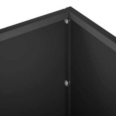 vidaXL Γλάστρα Κήπου Μαύρο 60 x 20 x 20 εκ. Ψυχρής έλασης χάλυβας