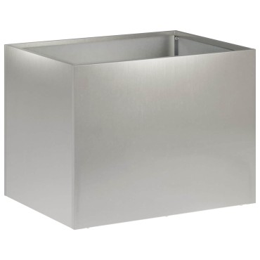 vidaXL Γλάστρα Κήπου Ασημί 40 x 30 x 30 εκ Ανοξείδωτο Ατσάλι