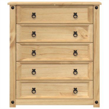 vidaXL Συρταριέρα Corona 80x40x89cm από Μασίφ Ξύλο Πεύκου