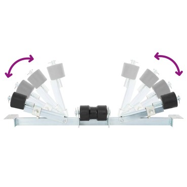 vidaXL Κάτω Στήριξη Τρέιλερ Σκάφους 90,5 x 12 x 32 εκ. Ασημί