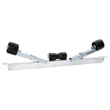 vidaXL Κάτω Στήριξη Τρέιλερ Σκάφους 90,5 x 12 x 32 εκ. Ασημί