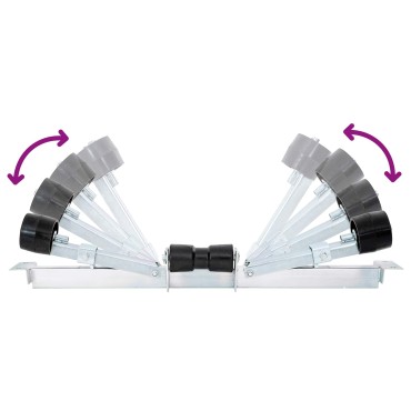 vidaXL Κάτω Στήριξη Τρέιλερ Σκάφους 90,5 x 12 x 32 εκ. Ασημί