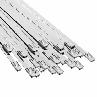 vidaXL Δέσιμο Καλωδίου 25 τμχ. 4,6 x 150 χιλ. Ασημί